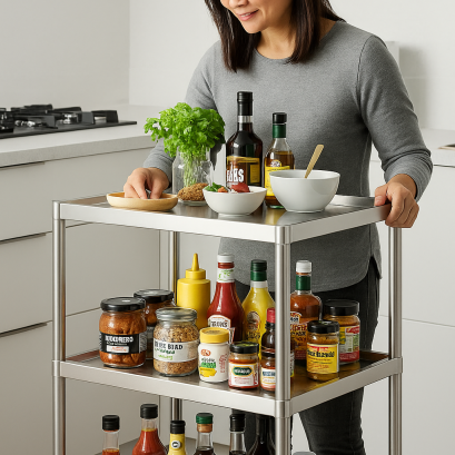 5 จุดในครัวที่ควรมีรถเข็นวางของ จัดระเบียบง่าย ทำงานคล่องขึ้น