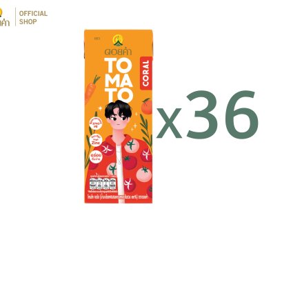 โทเมโท คอรัล (น้ำมะเขือเทศผสมแครอทและส้มรวม ๗๓%) 200 มล. (36 กล่อง)