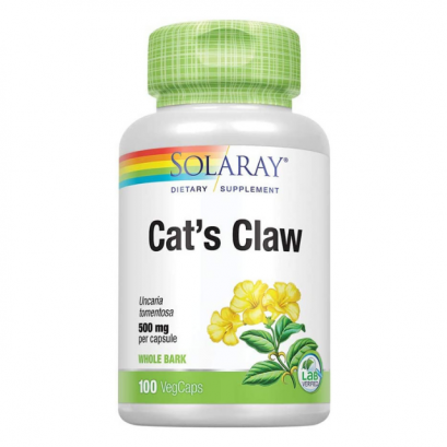 แคทคลอว์ Cat's Claw 500mg, Solaray - 100 Vegcaps