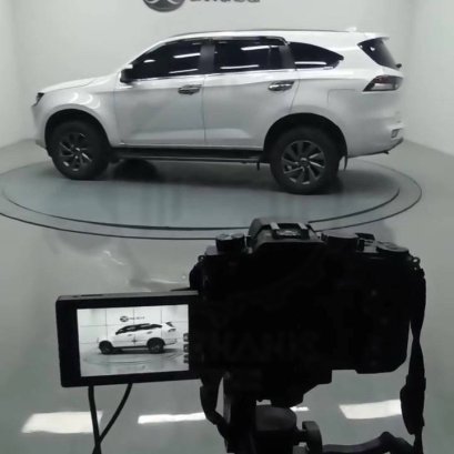 งานติดตั้งแท่นหมุนรถยนต์-ระบบถ่ายภาพ360องศา @บริษัท Benz BKK Group