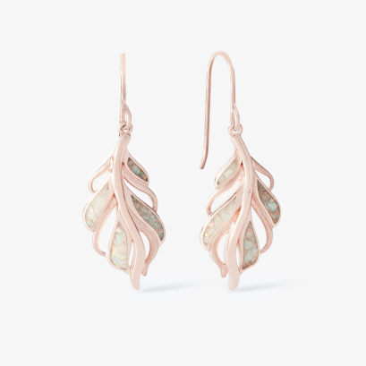 Pink Shimmering Feather Earring