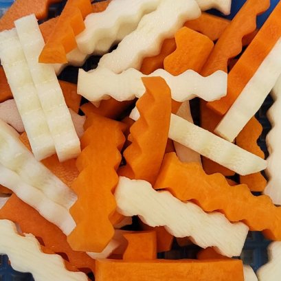 wavy sliced carrots