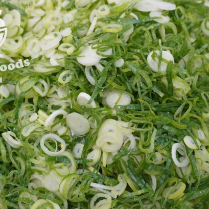 Japanese spring onions sliced