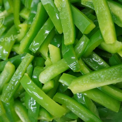 Green bell pepper sticks