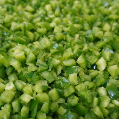 Diced green bell pepper