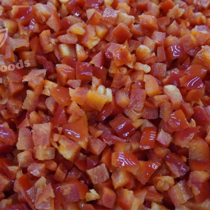 Red bell pepper diced