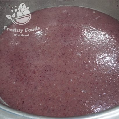 Mashed red grapes