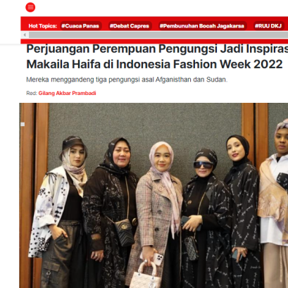 The Struggle of Women's Refugee Inspired by Makaila Haifa at Indonesia Fashion Week 2022