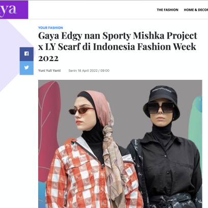 At Indonesia Fashion Week 2022, there will be an Edgy and Sporty Mishka Project x LY Scarf.