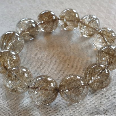 Silver Rutilated Quartz (ไหมเงิน) หินแห่งโชคลาภ เงินทอง