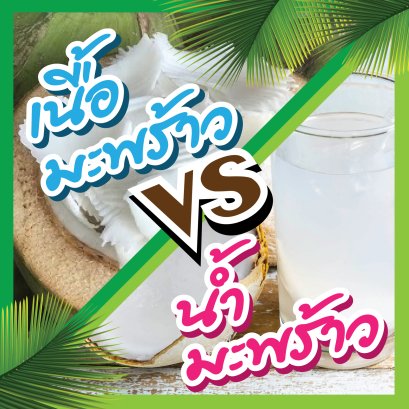 ระหว่าง "เนื้อมะพร้าว" กับ "น้ำมะพร้าว" ตกลงกินอะไรดี