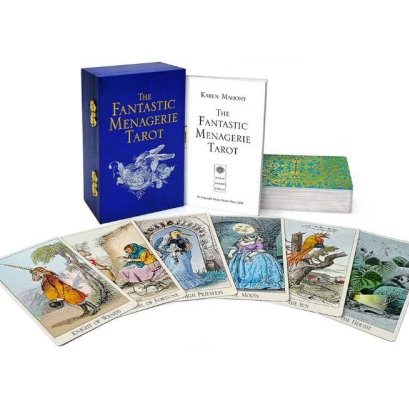 The Fantastic Menagerie Tarot - standard deck, second edition with cold-stamping. Wooden box and Companion Book