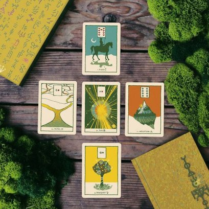 GREEN GLYPHS LENORMAND DECK