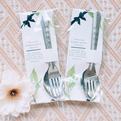 ของชำร่วยงานศพ ช้อนส้อมกินข้าว