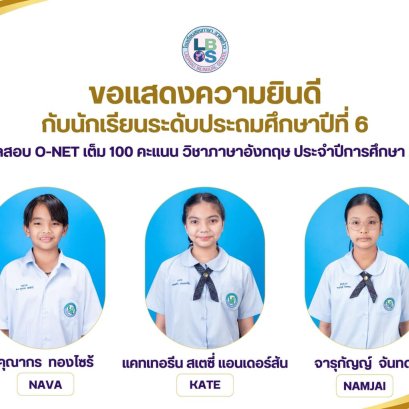ขอแสดงความยินดีกับนักเรียนที่ได้ 100 คะแนนเต็ม ในการสอบ O-NET ระดับประถมศึกษาปีที่ 6 ปีการศึกษา 2567