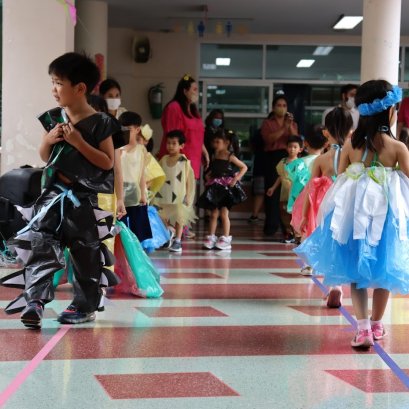 งานแฟชั่นโชว์ชุดรีไซเคิล Mini Camp 2022 อนุบาล