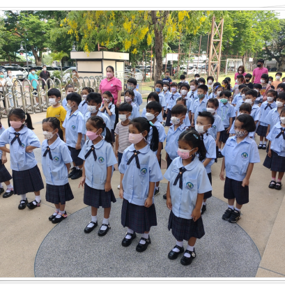 ภาพบรรยากาศเตรียมความพร้อมของนักเรียนชั้นประถมศึกษาปีที่ 1 ประจำปีการศึกษา 2565