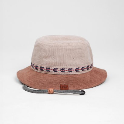 G112 Almond Handmade หมวกบักเก็ต งานลูกฟูก