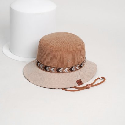 G112 Caramel Handmade หมวกบักเก็ต งานลูกฟูก