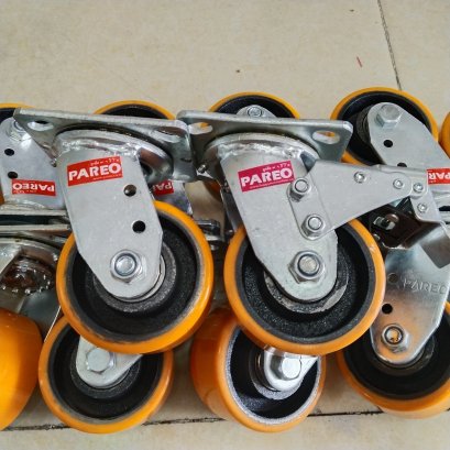 Bánh xe nhựa PU lõi gang tải nặng - Pareo
