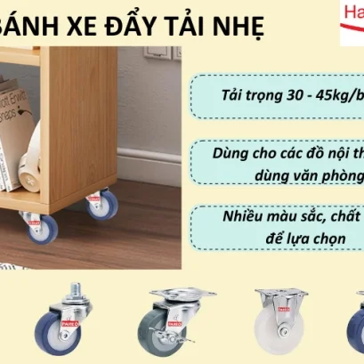 BÁNH XE ĐẨY DÙNG CHO CÁC ỨNG DỤNG TẢI NHẸ 