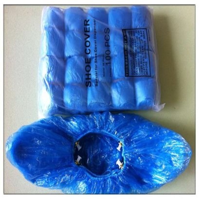 ถุงหุ้มรองเท้าแบบสั้น (shoe cover) รุ่น T buckle แพคละ 100 ชิ้น ขนาด ฟรีไซด์ ใช้กับเครื่องแบบเหยียบ