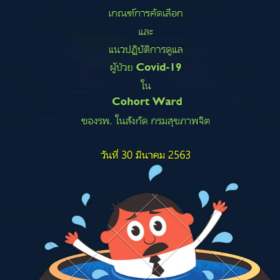 เกณฑ์การคัดเลือกและแนวปฏิบัติการดูแลผู้ป่วย Covid-19 ใน Cohort Ward ของรพ.ในสังกัดกรมสุขภาพจิต