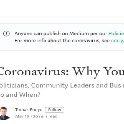 โคโรน่าไวรัส: ทำไมคุณต้องทำตั้งแต่วันนี้  Coronavirus: Why You Must Act Now 
