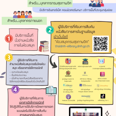 บริการ e-Library ห้องสมุดกรมสุขภาพจิต