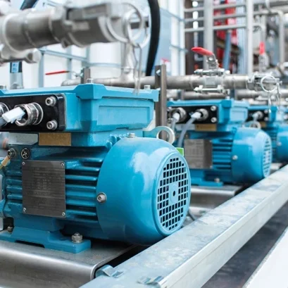 มอเตอร์ไฟฟ้าอุตสาหกรรมในระบบเครื่องจักรโรงงาน