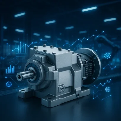 KU-Adapter geared motor พร้อมไอคอนดิจิทัล Industry 4.0 ในโรงงานอัจฉริยะ