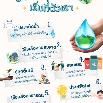 6 วิธีง่ายๆช่วยโลก เริ่มต้นที่ตัวเรา...