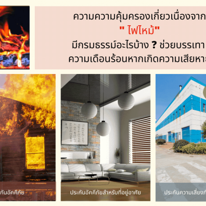 กรมธรรม์ที่เกี่ยวเนื่องกับ "ไฟไหม้"