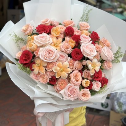 XL Peach Flower Bouquet