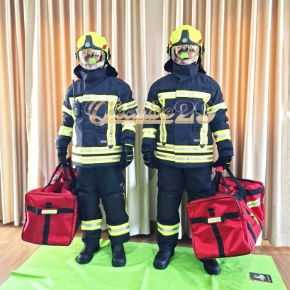ผลงานการส่งมอบ ชุดดับเพลิงภายในอาคารครบชุด (Fire Suit Set) ได้รับใบรับรองมาตรฐาน ENทั้งชุด