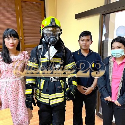ผลงานการส่งมอบชุดดับเพลิงพร้อม ชุดเครื่องช่วยหายใจแบบสะพายหลัง (SCBA) มาตรฐาน EN