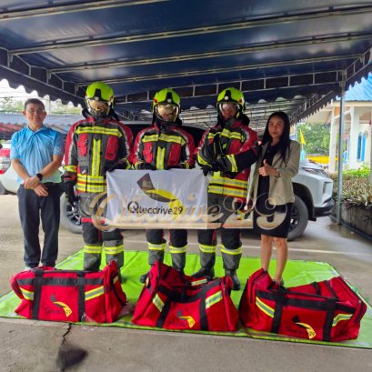 ผลงานการส่งมอบ ชุดดับเพลิงภายในอาคารครบชุด (Fire Suit Set) มาตรฐาน EN