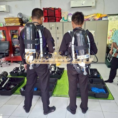 ผลงานการส่งมอบ ชุดเครื่องช่วยหายใจแบบสะพายหลัง (SCBA)