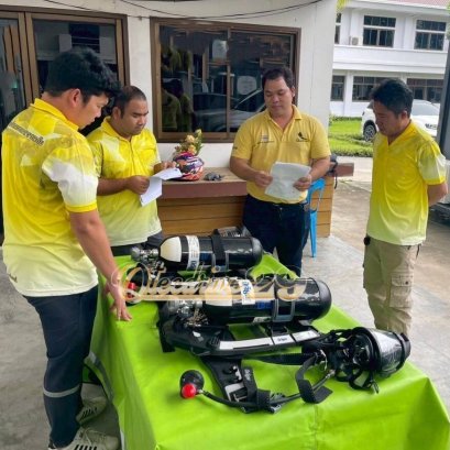 ผลงานการส่งมอบ ชุดเครื่องช่วยหายใจแบบสะพายหลัง (SCBA)
