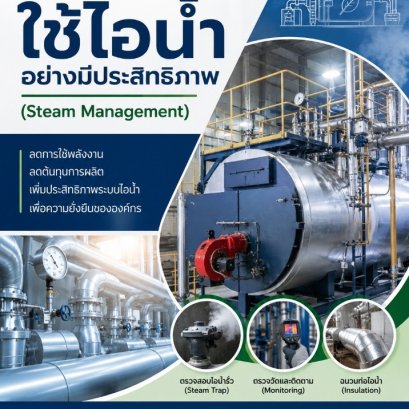 การประหยัดพลังงานโดยการจัดการใช้ไอน้ำอย่างมีประสิทธิภาพ (Steam Management)