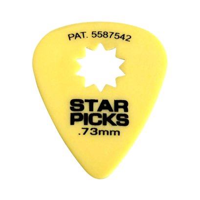 Cleartone Star Picks Blister Packs .73MM Yellow