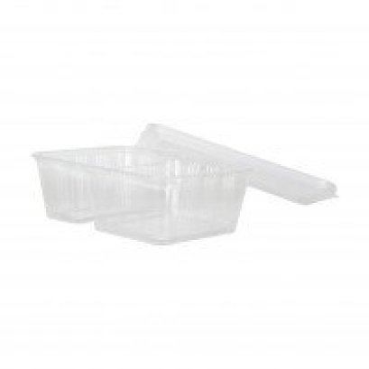 กล่องเหลี่ยม+ฝา PP ใส 750 ml.  1 ช่อง ขนาด 18x13x7 cm.