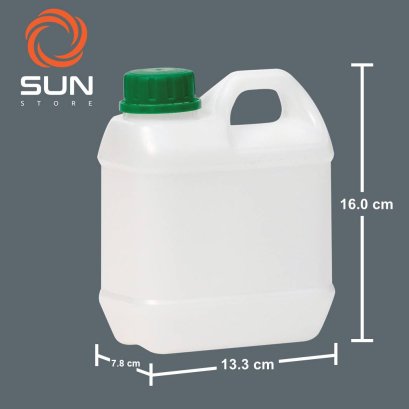 แกลลอนพลาสติก HDPE 1 ลิตร ทรง#0123 สีขาว