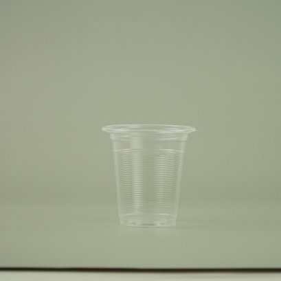 แก้วน้ำ 9 ออนซ์ แก้วพลาสติก PP ลอนใส รุ่นประหยัด ขนาด 8.5x9x5 cm.