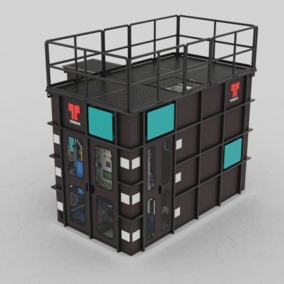 SEWAGE WASTEWATER Plug-n-play single basement installation system.