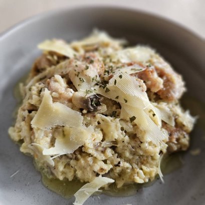Truffle Risotto with  Italian Sausage