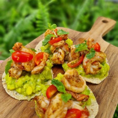 Grilled Shrimp Tacos With Avocado Salsa