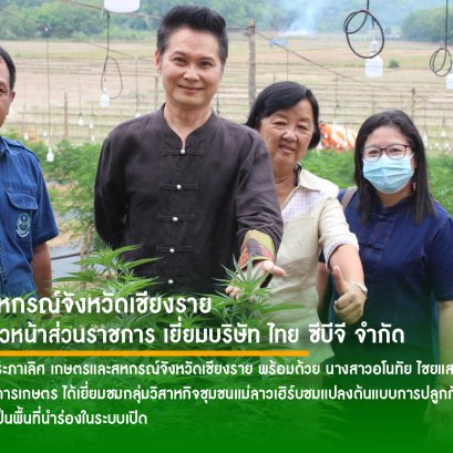 นายอดิศร จันทรประภาเลิศ เกษตรและสหกรณ์จังหวัดเชียงราย พร้อมด้วย นางสาวอโนทัย ไชยแสนชมภู หัวหน้ากลุ่มยุทธศาสตร์พัฒนาการเกษตร ได้เยี่ยมชมกลุ่มวิสาหกิจชุมชนแม่ลาวเฮิร์บ ณ วิสาหกิจชุมชนแม่ลาวเฮิร์บ