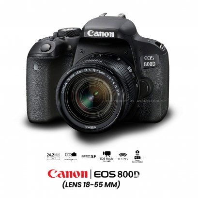 Canon EOS 800D kit 18-55 mm.