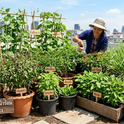 ผักสวนครัวที่ปลูกหน้าร้อนได้